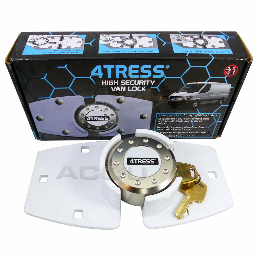 4TRESS White Van High Security Anti Theft Rear Or Side Door Lock Hasp Padlock