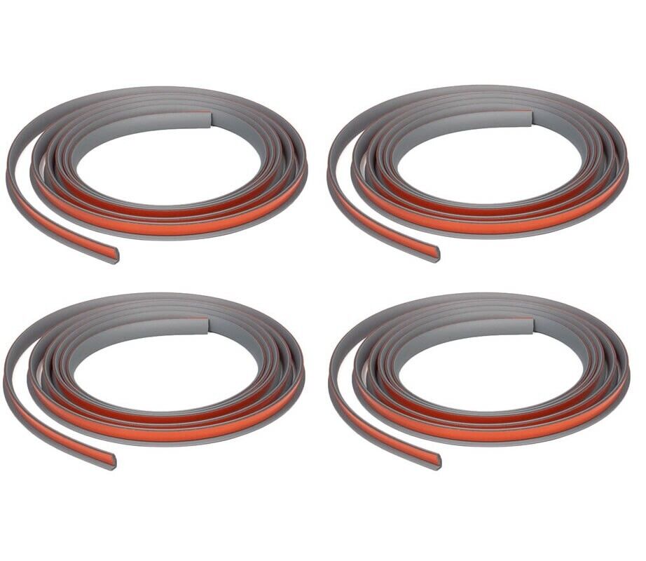 4TRESS ULTRA SILVER GREY Car 4x4 Alloy Wheel Rim Edge Protectors Strips