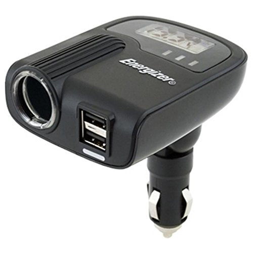 Energizer 50501 12v 24v Car Socket Twin USB & Voltage Monitor Adapter