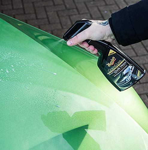 Meguiars Gold Class Car Carnauba Plus Premium Quik Wax Spray+Cloth+Polish Pad