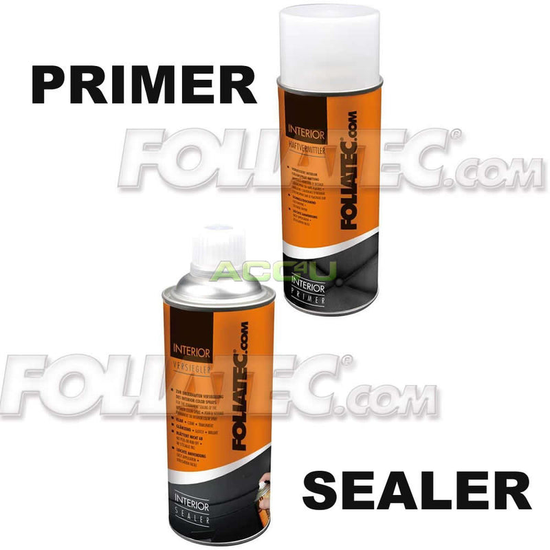 Foliatec Car Interior Dashboard Door Plastic PVC Vinyl SEALER + PRIMER Spray Cans