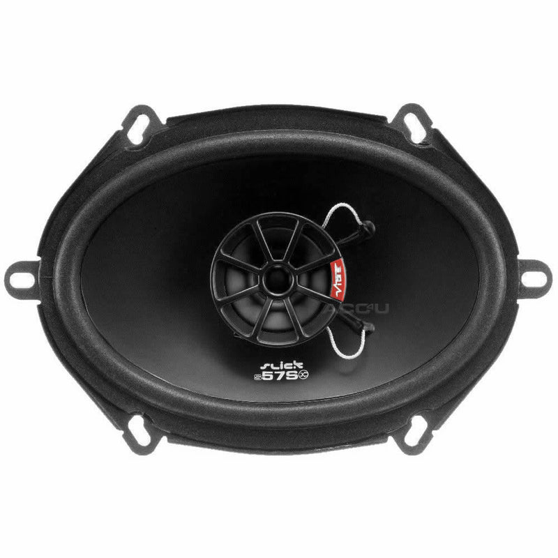 Vibe SLICK57 V7 Slick Series 2 5x7" inch 480w Car Door Shelf Coaxial Oval Speakers Set