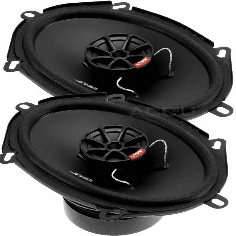 Vibe SLICK57 V7 Slick Series 2 5x7" inch 480w Car Door Shelf Coaxial Oval Speakers Set