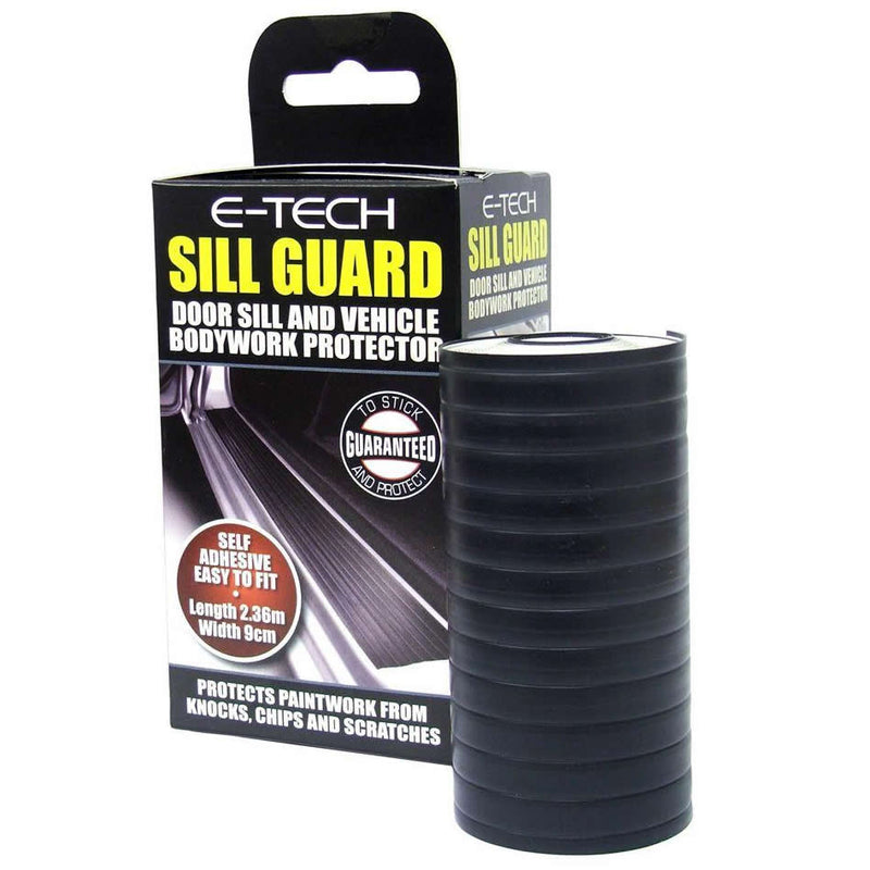 E-Tech BLACK Car Door Sill Lower Bumper Bodywork Body Trim Guard Protector Strip Roll