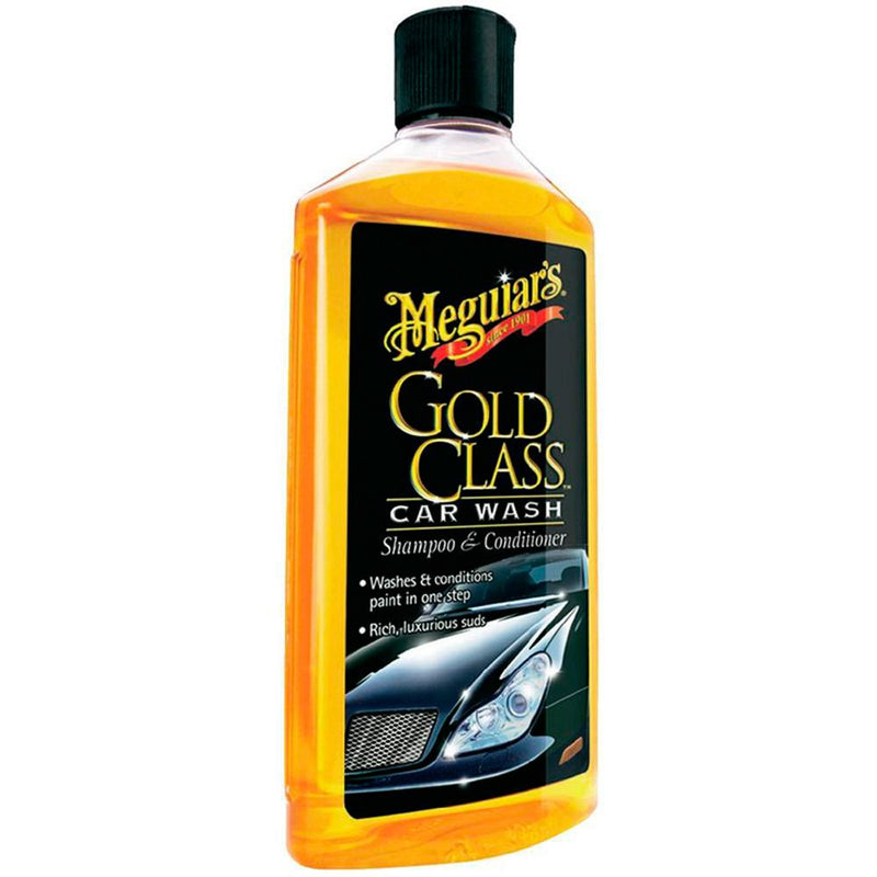 Meguiars Gold Class Car Wash Shampoo & Conditioner 473ml+Microfiber Cloth+Pad