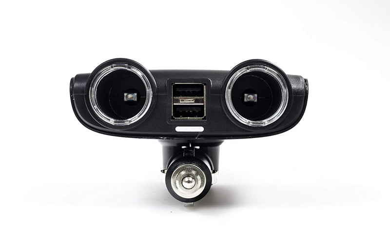 Energizer 50504 12v 24v 2 Way Car Lighter Multi Socket Twin USB Charger Power Adapter