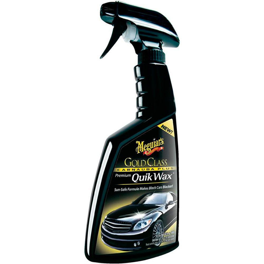 Meguiars Gold Class Car Carnauba Plus Premium Quik Wax Spray+Cloth+Polish Pad