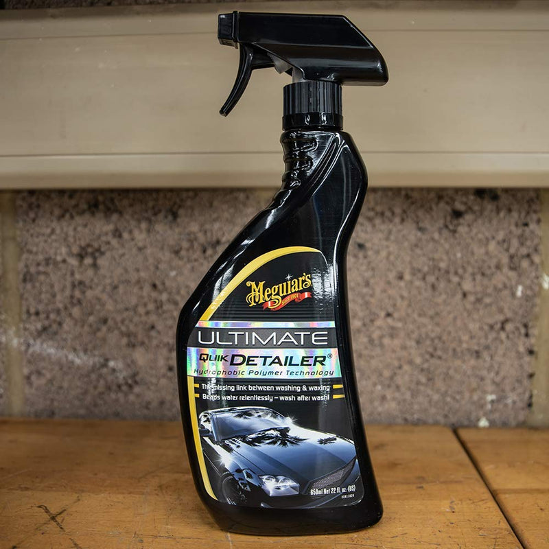 Meguiars Ultimate Hydrophobic Polymer Car Quick Quik Spray On Detailer+Cloth+Pad