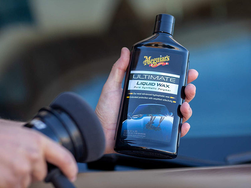 Meguiars Car Ultimate Hydrophobic Liquid Wax Pure Synthetic Polymer+Cloth+Polish Pad