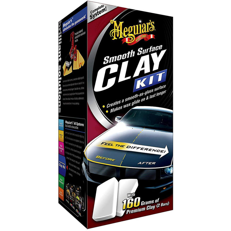 Meguiars Car Paint Smooth As Glass Surface Clay Detailing Kit+Cloth+Polish Pad