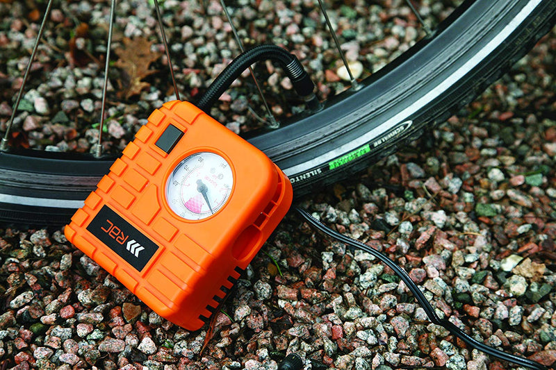 RAC 12v Car Motorcycle Motor Bike Compact Mini Tyre Air Compressor Inflator Pump