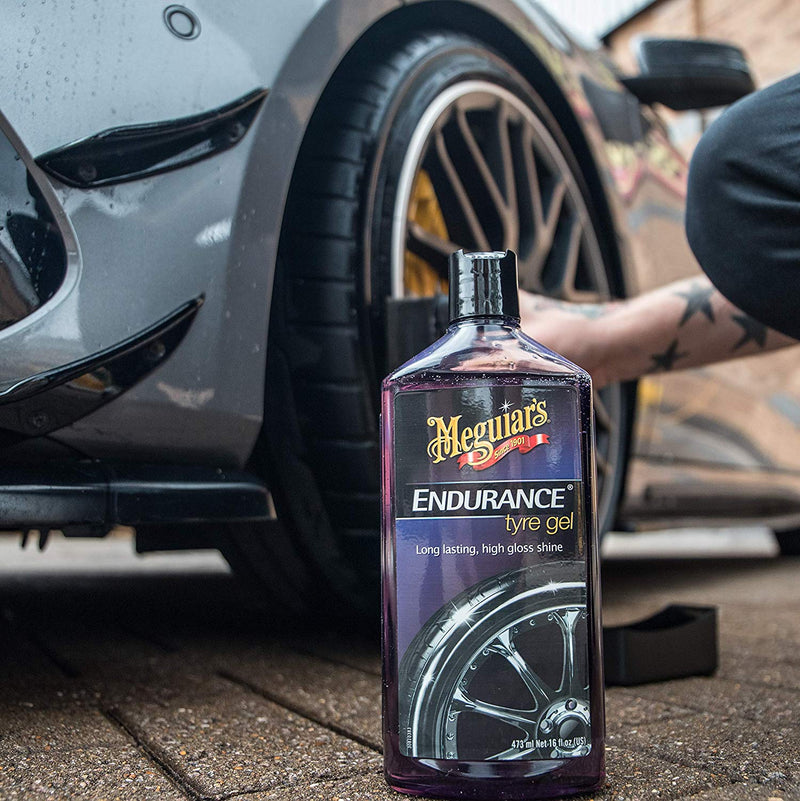 Meguiars Endurance Car Tyre Long Lasting High Gloss Shine Protection Gel+Cloth+Pad