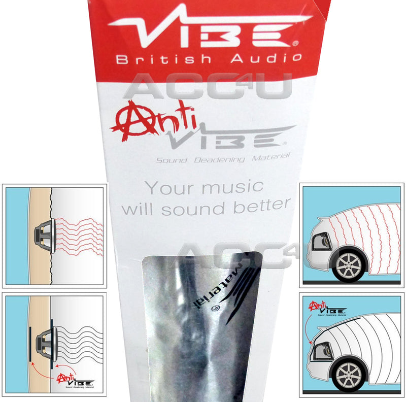 Anti Vibe Car Audio Door Panels Bonnet Sound Deadening Proofing Material Roll Sheet