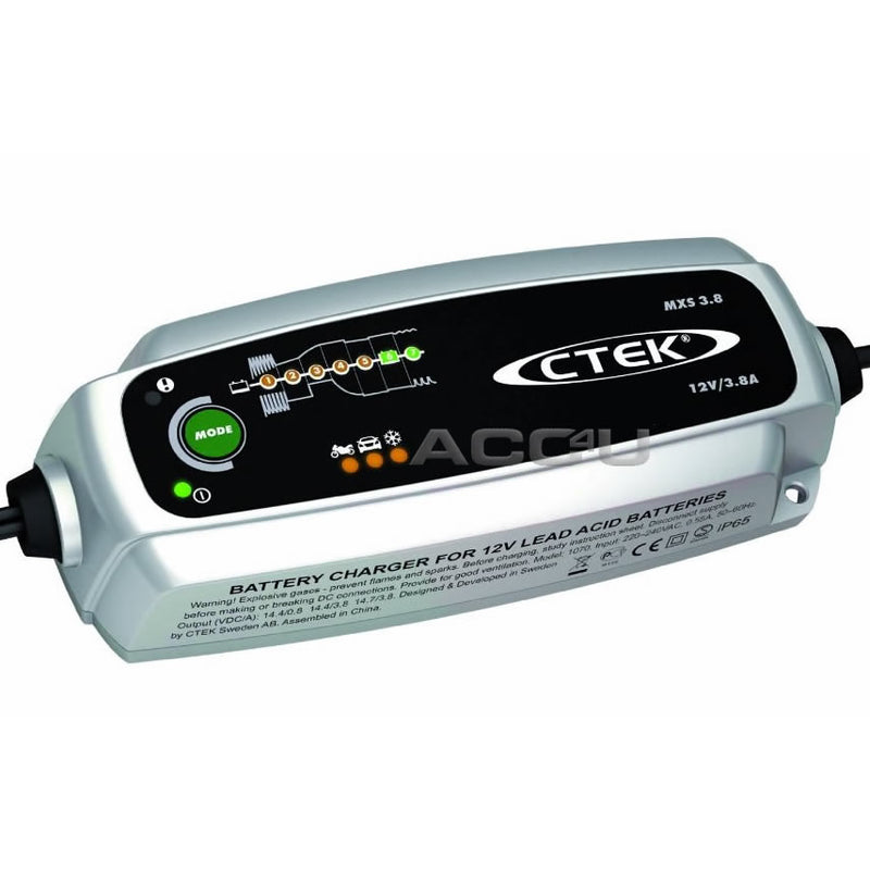 CTEK MXS 3.8 12v 3.8A Car Van Bike Boat 7 Stage Automatic Smart Battery Charger