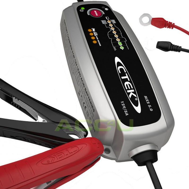 CTEK MXS 5.0 12v Car Van Bike Smart Battery Charger +Battery Level  Indicator✅+M✅