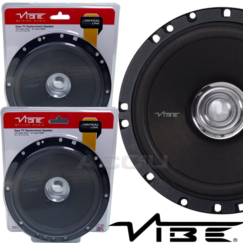 Vibe Audio DB6 High Performance 6.5" inch Car Door Coaxial Replacement Speakers Set