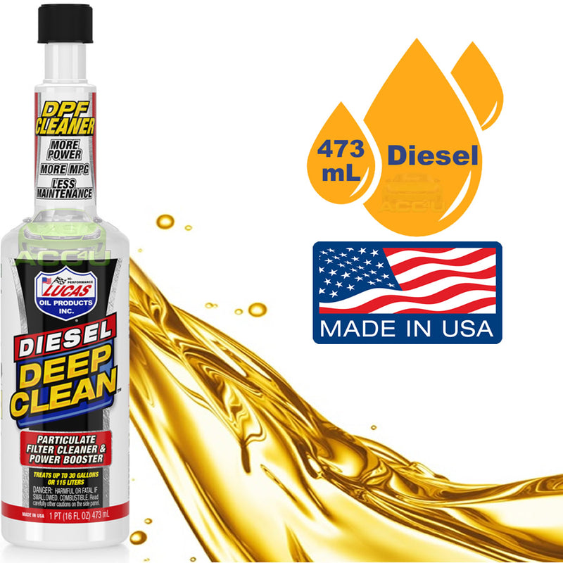 Lucas Oil Car Diesel Engine Deep Clean DPF Diesel Particulate Filter Cleaner 473ml +Caps