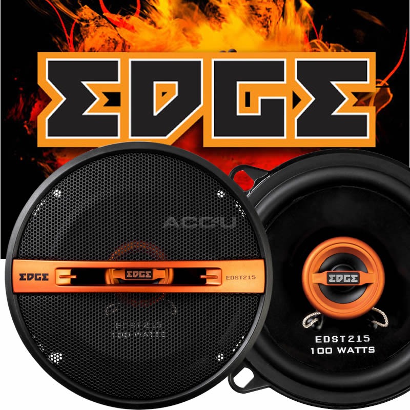 Edge EDST215-E6 5 5.25" inch 130mm 200w Car Van Door Coaxial Orange Speakers Set