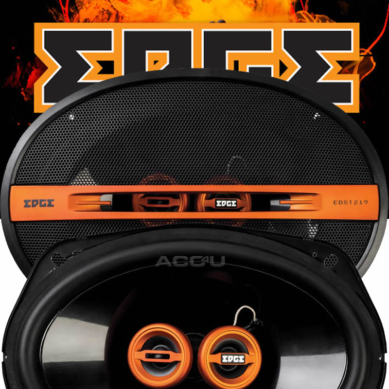 Edge EDST219-E6 69 6x9" inch 400w 3-Way Car Rear Parcel Shelf Coaxial Orange Speakers Set