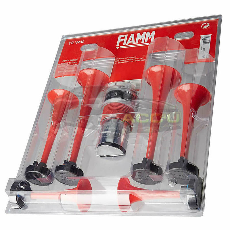 FIAMM Italy Dixie Land Dixieland Dukes Of Hazzard 12v Car Musical Tune Air Horn Kit +Caps