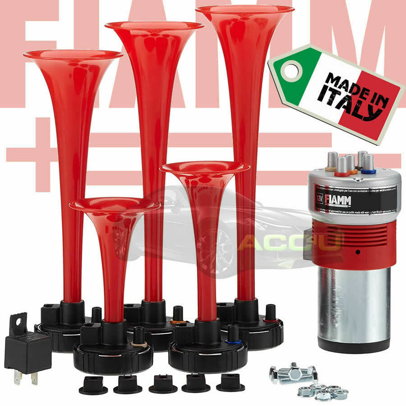 FIAMM Italy Dixie Land Dixieland Dukes Of Hazzard 12v Car Musical Tune Air Horn Kit +Caps