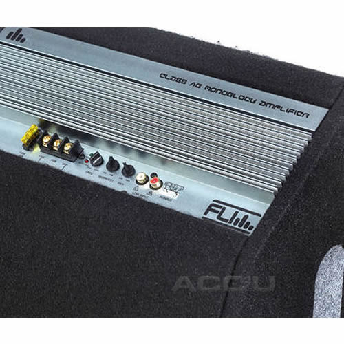 Fli Underground FU12A Car 12" Active Amplified Subwoofer Bass Box Enclosure+Kit