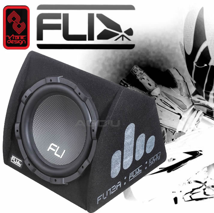 Fli Underground FU12A Car 12" Active Amplified Subwoofer Bass Box Enclosure+Kit