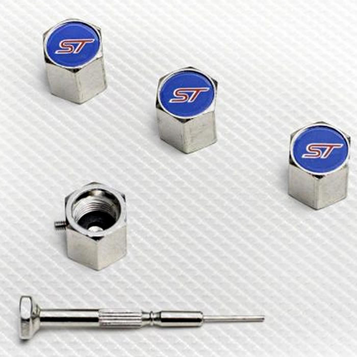 Richbrook 4-Pack Chrome Dust Caps For 'Flush Fit' Wheel Tyre Valves - Part 3000.14