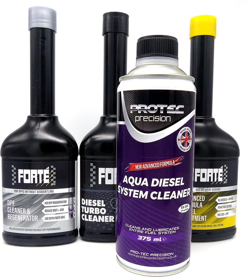 Forte Diesel Car Fuel System Treatment & DPF Cleaner Regenerator & Turbo Cleaner Package