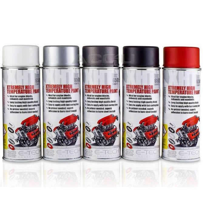 E-Tech GRAPHITE XHT Xtremely High Temperature Car Engine Blocks Exhaust Spray Paint Can