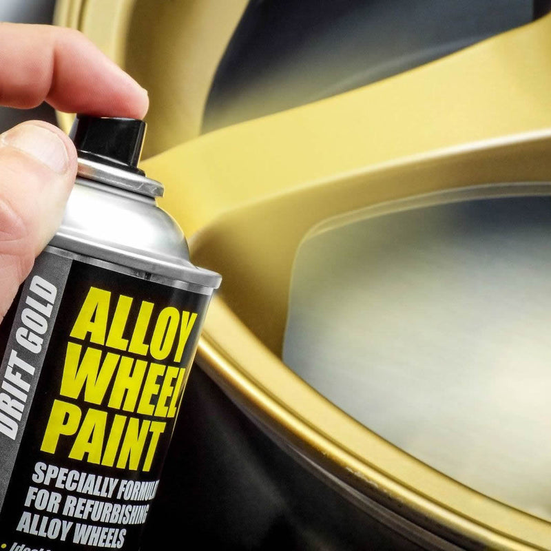 E-Tech GOLD Car Alloy Wheel Wheels Refurbishment Spray Paint Lacquer Repair Kit