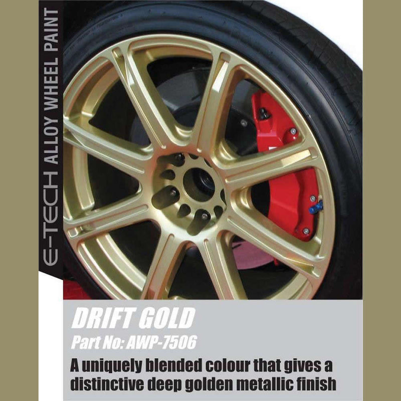 E-Tech DRIFT GOLD Car Alloy Wheel Wheels Refurbishment Spray Paint Can