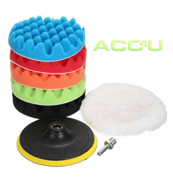 Hofftech Car Dual Action Polisher 150mm 7 Pieces REPLACEMENT Polishing Pads Set