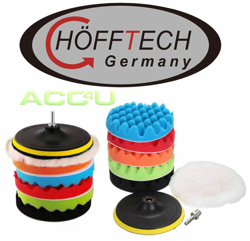 Hofftech Car Dual Action Polisher 150mm 7 Pieces REPLACEMENT Polishing Pads Set