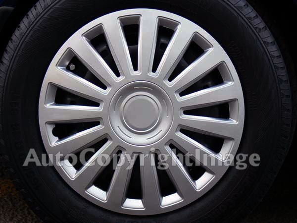 15" Silver Luxury Multi Spoke Car Wheel Trims Hub Caps Covers Set+Dust Caps+Ties