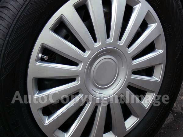16" Silver Luxury Multi Spoke Car Wheel Trims Hub Caps Covers Set+Dust Caps+Ties