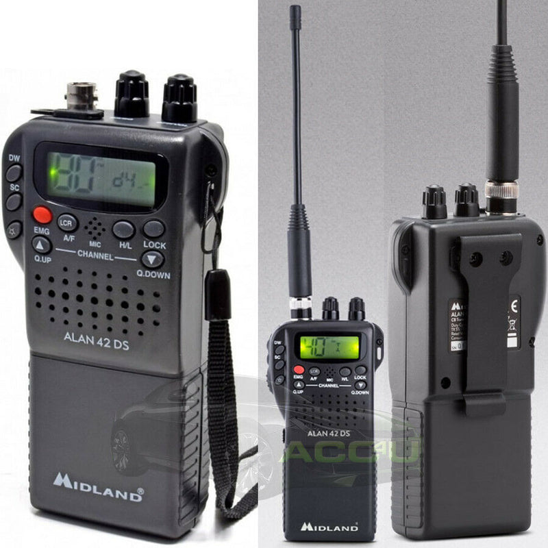 Midland Alan 42 DS Multi Band 40 Channel Handheld Portable CB Radio Transceiver