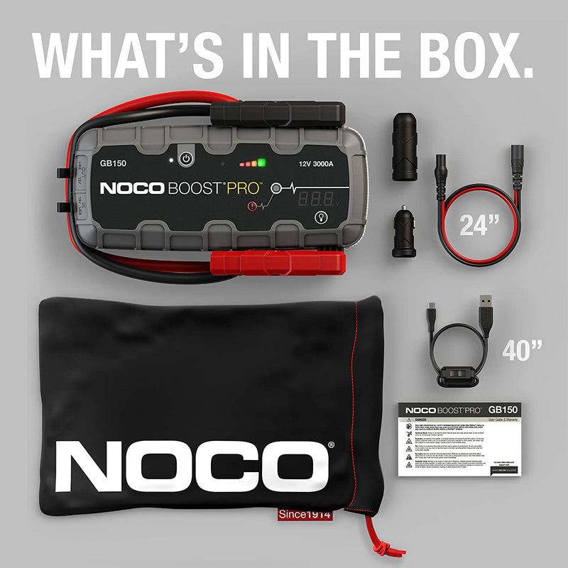 NOCO GB150 BOOST PRO 12v 3000A Lithium Car Van 4x4 Battery Jump Starter Power Pack