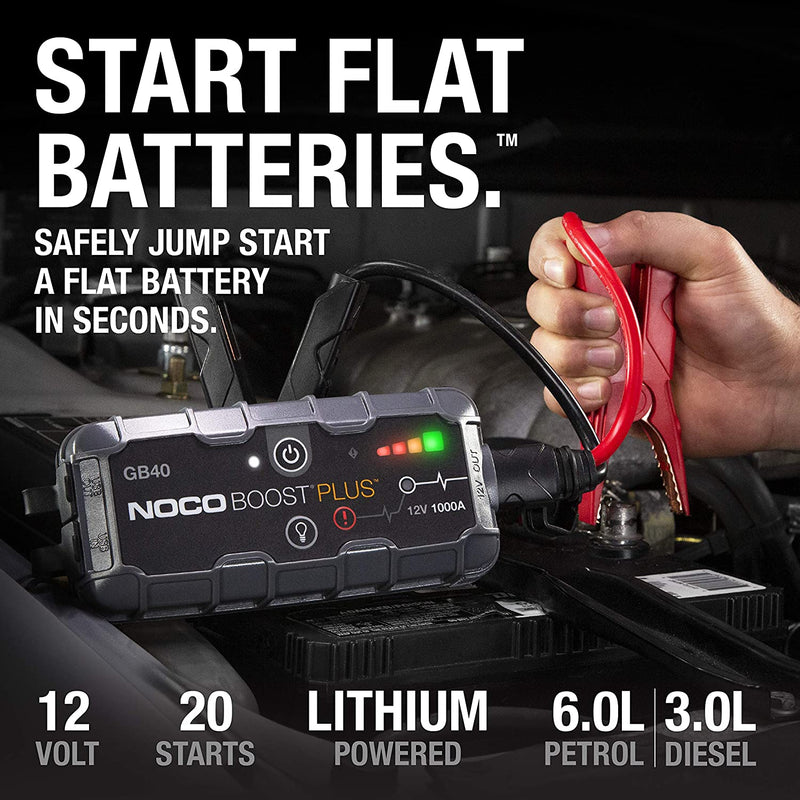 NOCO GB40 Boost PLUS 12v 1000A Lithium Portable Car Battery Jump Starter Power Pack
