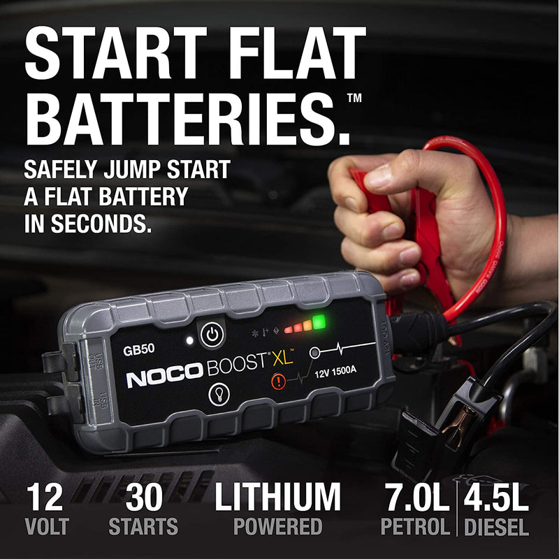 NOCO GB50 Boost XL 12v 1500A Lithium Portable Car Van Battery Jump Starter Pack