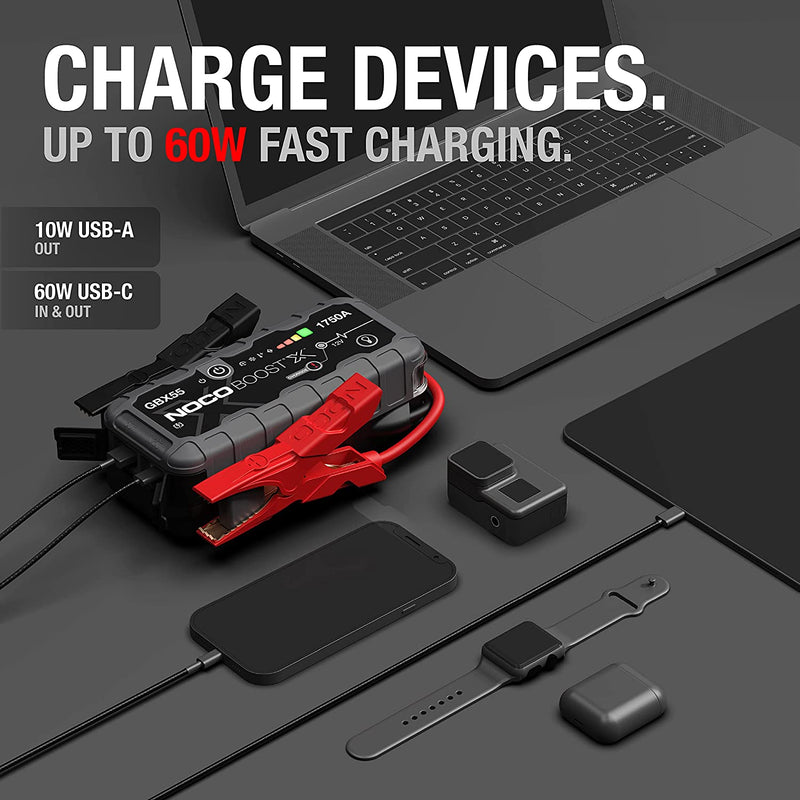 NOCO Boost X GBX55 12v 1750A Portable Lithium Car Van Battery Jump Starter Pack