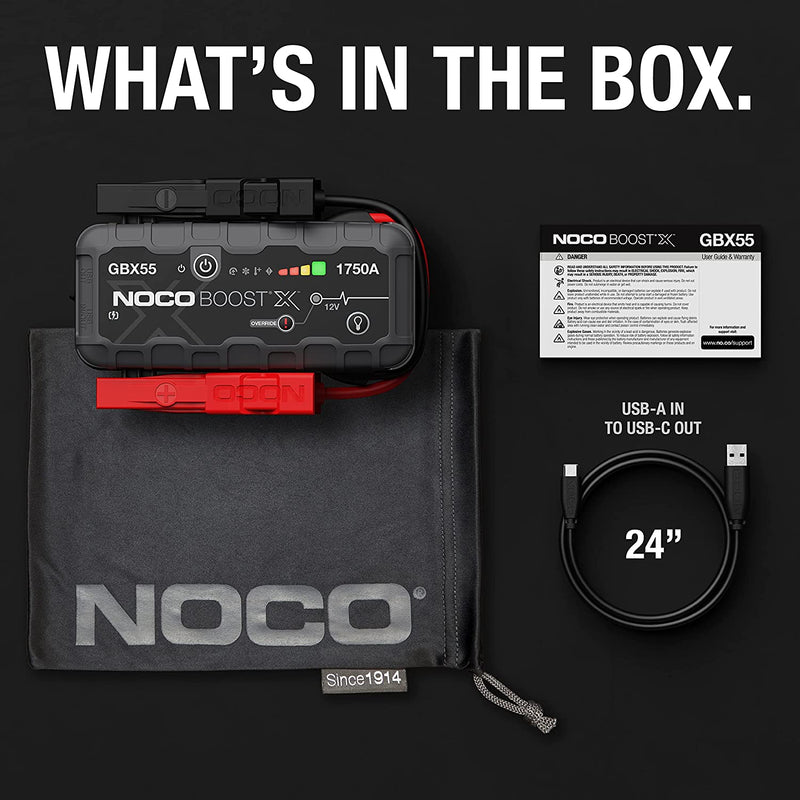 NOCO Boost X GBX55 12v 1750A Portable Lithium Car Van Battery Jump Starter Pack