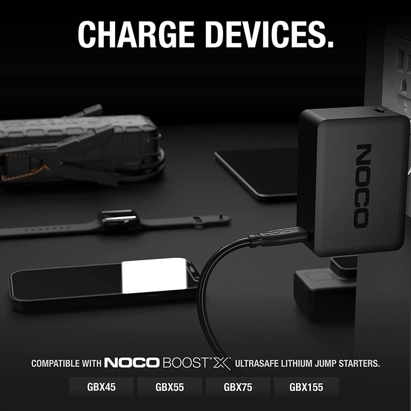 NOCO 65W USB-C Mains Fast Rapid Charger Adapter For Noco GBX Range Jump Starters