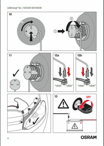 Osram LEDriving HL Gen 2 12v 24v H7 6000K Cool White LED Headlight Headlamp Bulbs Kit