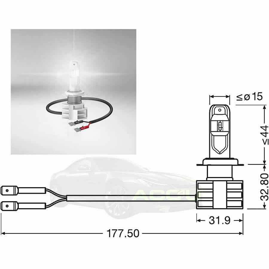 Osram LEDriving HL Gen 2 12v H7 6000K White LED Headlight Bulbs Kit