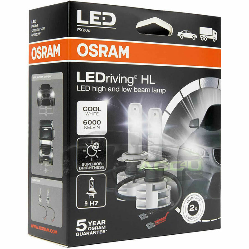 Osram H7 H18 PX26 LED BULBS OSRAM LEDRIVING EASY 12V 16W Plug & Play