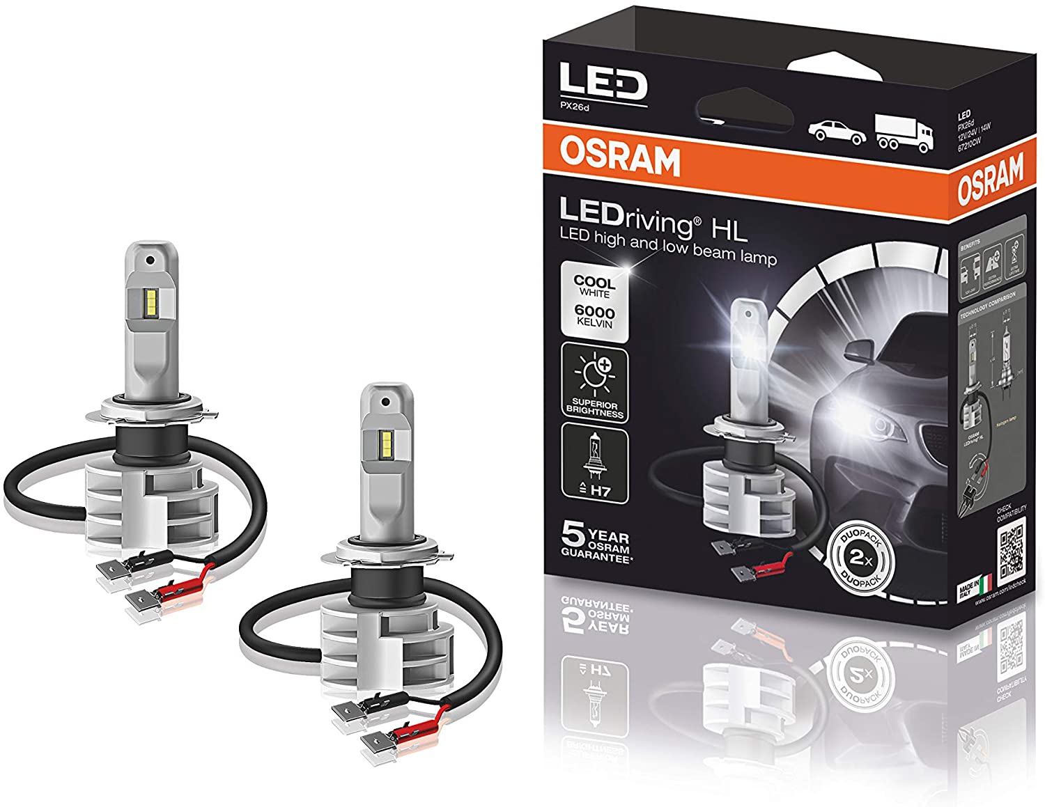 501 OSRAM LEDriving SL Range (W5W) LED Upgrade Bulbs - Pair