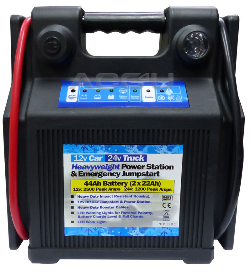 12v Car 24v Truck Heavy Duty Portable 44Ah Battery Jump Starter Power Pack Station. SWPP14