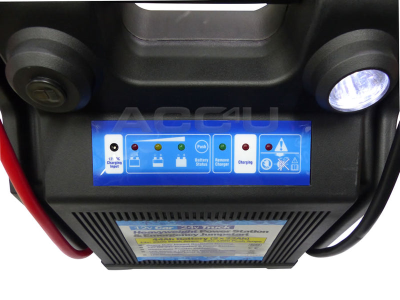 12v Car 24v Truck Heavy Duty Portable 44Ah Battery Jump Starter Power Pack Station. SWPP14