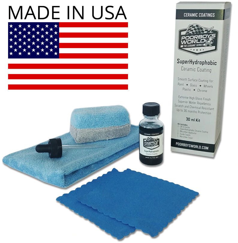 thumbnail image 2 of Poorboys World Super Hydrophobic Ceramic Coating Kit – 30ml – Paint, Glass, Wheels, Chrome 2 of 5